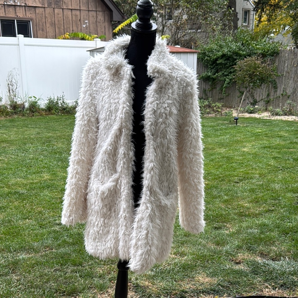 Elegant Cream Teddy Jacket